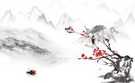 梅花新中式背景墙