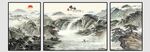 客厅书房新中式山水装饰画