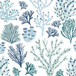 蓝绿色海洋珊瑚底纹背景图案