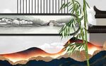 新中式背景墙 