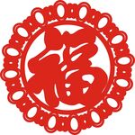 圆形 花边 福字 新设计