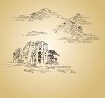 泰山  五岳独尊  矢量