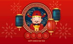 新年快乐恭喜发财海报