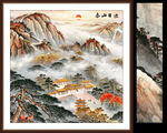 泰山日出国画山水画