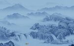 人气电视中式山水 TIF分层