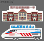 地产异形展板 教育高铁