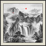 水墨山水画国画