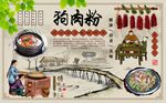 狗肉粉背景墙