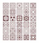 中式矢量雕花花纹