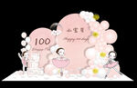 芭蕾舞女孩生日布置店铺活动图片