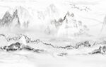灰色现代高档山水 TIF分层