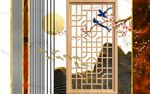 新中式背景墙 