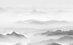 意境灰色山水新画 tif分层