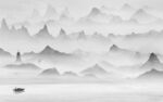 客厅背景灰色山水 tif分层