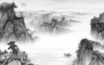 意境最新灰色山水 TIF分层