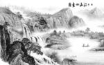 国画最新灰色山水 TIF分层