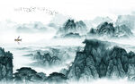 高级 意境大山水画 TIF分层