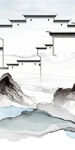 徽派山水中式玄关 TIF分层