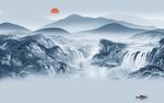 新款山水中式背景 tif分层