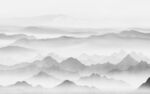 大气灰色简约山水 tif分层