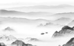 电视高档灰山水 tif分层画