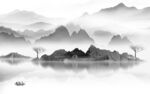最新高档灰色山水 TlF分层
