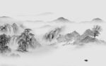 意境灰色客厅山水 TiF分层