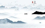 高清 客厅高端山水 tif分层
