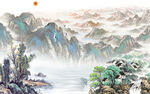 简约 高档现代山水 tif分层