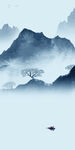 最新山水画玄关 TIF分层 