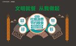 文明不餐从我做起文化墙