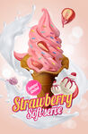 夏季草莓冰淇淋海报