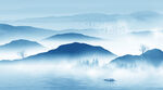 水墨山