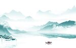 简约 大气背景山水 TIF分层