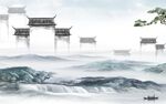 高端中式意境山水 TIF分层