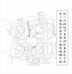 清淤线稿图片河道清淤水库清淤工