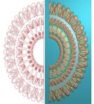 洋花门花半圆贴花精雕图浮雕灰度