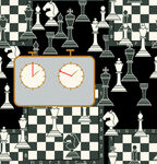 国际象棋数码印花