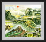 万里长城国画
