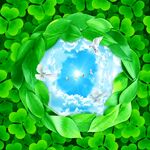 梦幻树叶天空云彩天顶吊顶壁画