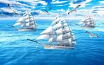 一帆风顺海景风景画电视背景墙