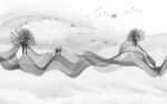 线条最新款山水画 tif分层