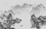 新品风景灰色山水 tif分层