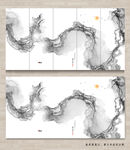 黑白水墨画