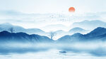 水墨山水画