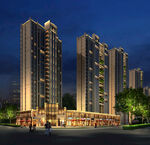 商业楼盘住宅建筑亮化效果图