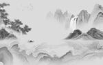 背景墙大气山水画 tif分层