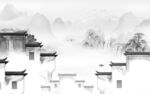 客厅新高端山水画 tif分层