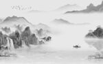 中国风最新山水墙画 tif分层