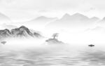 水墨 现代山水新画 tif分层